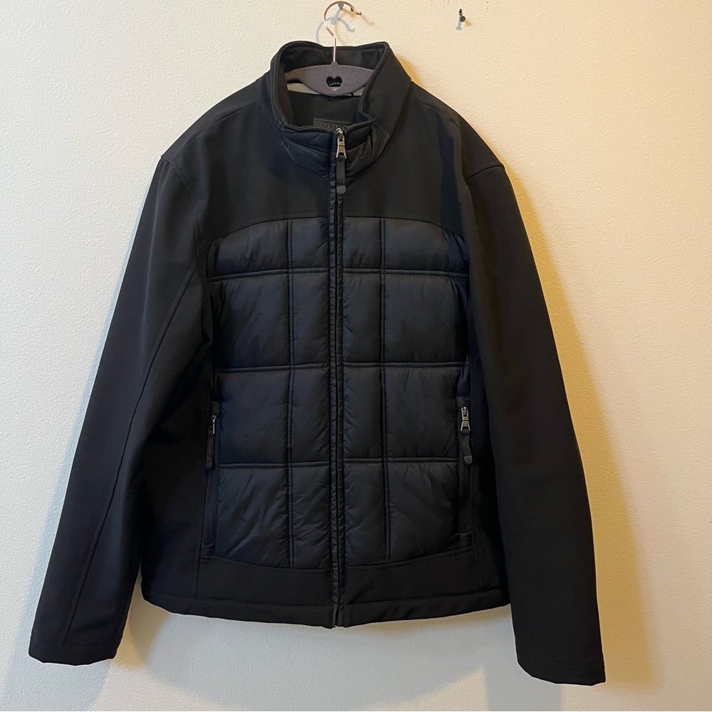 Guess Men’s Puffer Hybrid Coat Size XL in Black GUC